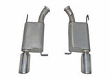 Axle Back Dual Exhaust System; Aluminized