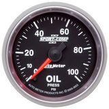 GAUGE, OIL PRESSURE, 2 1/16in, 100PSI, DIGITAL STEPPER MOTOR, SPORT-COMP II