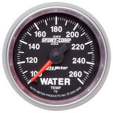 GAUGE, WATER TEMP, 2 1/16in, 100-260deg F, DIGITAL STEPPER MOTOR, SPORT-COMP II