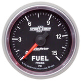 GAUGE, FUEL PRESSURE, 2 1/16in, 15PSI, DIGITAL STEPPER MOTOR, SPORT-COMP II