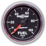 GAUGE, FUEL PRESSURE, 2 1/16in, 100PSI, DIGITAL STEPPER MOTOR, SPORT-COMP II