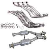 86-93 MUSTANG 1-3/4 LONG TUBE 351 SWAP HEADERS PLUS MID PIPE (SILVER CERAMIC)