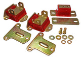 Motor And Transmission Mount; Red; Zinc Finish; Performance Polyurethane;