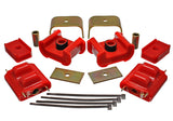 Motor And Transmission Mount; Red; Zinc Finish; Performance Polyurethane;