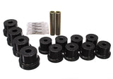 Leaf Spring Bushing Set; Black; Rear; Performance Polyurethane;