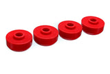 Leaf Spring Bushing Set; Red; Rear; Spring Cushions; Performance Polyurethane;