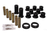 Leaf Spring Bushing Set; Black; Rear; Performance Polyurethane;