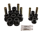 Leaf Spring Bushing Set; Black; Front; Performance Polyurethane;