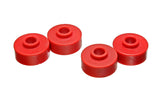 Leaf Spring Bushing Set; Red; Rear; Spring Cushions; Performance Polyurethane;