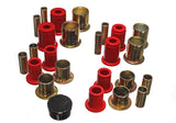 Control Arm Bushing Set; Red; Front; Performance Polyurethane;