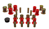 Control Arm Bushing Set; Red; Front; Performance Polyurethane;