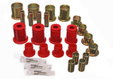 Control Arm Bushing Set; Red; Front; 1.90 in. OD; Performance Polyurethane;