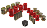 Control Arm Bushing Set; Red; Front; Performance Polyurethane;