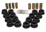 Control Arm Bushing Set; Black; Rear; Performance Polyurethane;