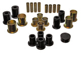 Control Arm Bushing Set; Black; Front; Performance Polyurethane;