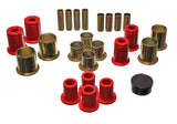 Control Arm Bushing Set; Red; Front; Performance Polyurethane;