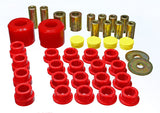 Control Arm Bushing Set; Red; Rear; Performance Polyurethane;