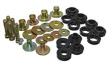 Sub-Frame Bushing Set; Black; 1 in. ID Core Support; Performance Polyurethane;