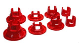 Sub-Frame Bushing Set; Red; Rear; Performance Polyurethane;