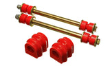 Sway Bar Bushing Set; Red; Rear; Bar Dia. 23mm; Incl. Sway Bar End Links;