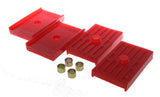 Universal Leaf Spring Pad; Red; Rear; Performance Polyurethane;