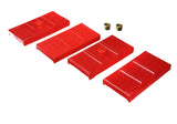 Universal Leaf Spring Pad; Red; Rear; Performance Polyurethane;