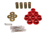 Strut Rod Bushing Set; Red; Rear; Rod Eye OD 1.5 in.; Performance Polyurethane;