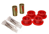 Track Arm Bushing Set; Red; Rear; Performance Polyurethane;