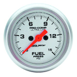 GAUGE, FUEL PRESSURE, 2 1/16in, 15PSI, DIGITAL STEPPER MOTOR, ULTRA-LITE