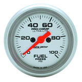 GAUGE, FUEL PRESSURE, 2 1/16in, 100PSI, DIGITAL STEPPER MOTOR, ULTRA-LITE