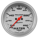 GAUGE, WATER TEMP, 2 5/8in, 260deg F, DIGITAL STEPPER MOTOR, ULTRA-LITE