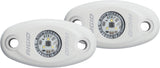 A-Series LED Light, Low Power, Cool White, White Housing, Pair