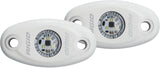 A-Series LED Light, High Power, Cool White, White Housing, Pair