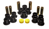 Leaf Spring Bushing Set; Black; Rear; Performance Polyurethane;