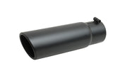 Black Ceramic Rolled Edge Angle Exhaust Tip