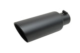 Black Ceramic Rolled Edge Angle Exhaust Tip