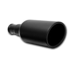 Black Ceramic Rolled Edge Angle Exhaust Tip