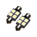 33mm 4 LED 3-Chip Festoon Bulbs, Cool White, Pair