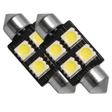 37mm 4 LED 3-Chip Festoon Bulbs, Cool White, Pair