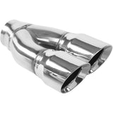 Dual Exhaust Tip - 2.25in. Inlet/3in. Outlet