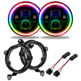 7 in. High Powered LED Headlights, ColorSHIFT(tm) - No Controller, Pair