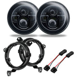 7 in. High Powered LED Headlights, No Halo, Pair