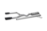 Black Elite Cat-Back Dual Split Exhaust System; Stainless