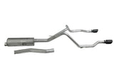 Black Elite Cat-Back Dual Split Exhaust System; Stainless