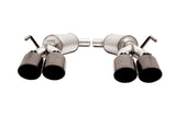 Black Elite Axle Back Dual Exhaust System; Stainless