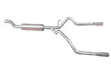 Cat-Back Dual Split Exhaust System; Aluminized