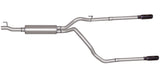 Cat-Back Dual Split Exhaust System; Aluminized