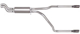 Cat-Back Dual Split Exhaust System; Stainless