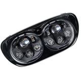 Harley Road Glide Replacement LED Headlight, Black, 6000K