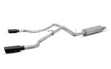 Black Elite Cat-Back Dual Sport Exhaust System; Stainless